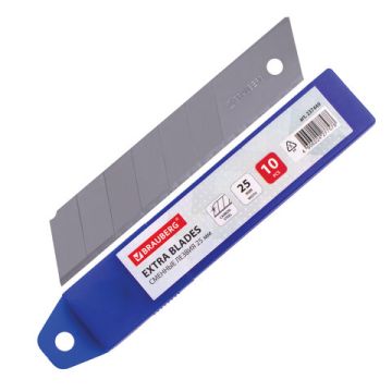 Лезвия для ножей 25мм 10 шт в пенале BRAUBERG 1/10