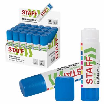 Клей-карандаш 08г STAFF EVERYDAY 1/24/864