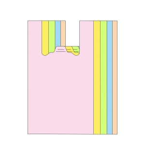 Пакет Майка ПНД (24+12)х42-9 цветной Радуга ЭТ 100/2000