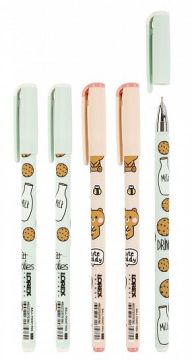 Ручка шариковая масляная синяя 0,5мм корпус прорез. LOREX KIDS COOKIE BEAR 1/24