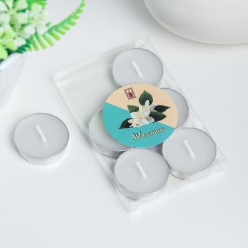 Свеча чайная ароматическая 6шт жасмин в подарочной упаковке 1/18