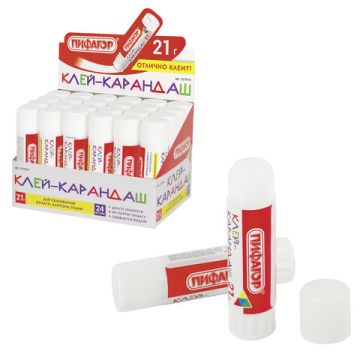 Клей-карандаш 21г ПИФАГОР 1/24/648