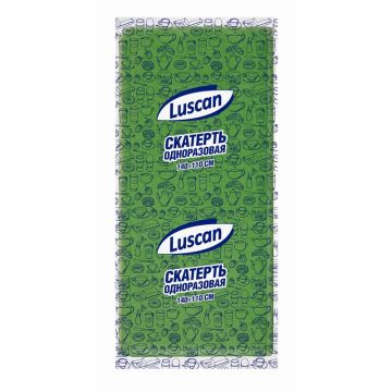 Скатерть нетканный материал 110х140см зеленая Luscan 1/50