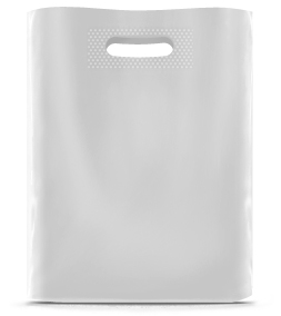 Пакет с вырубной ручкой ПВД (40х50)-50 белый  ПУ 50/500