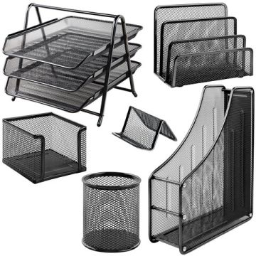 Набор настольный из металла 6 предметов черный Germanium BRAUBERG 1/6 