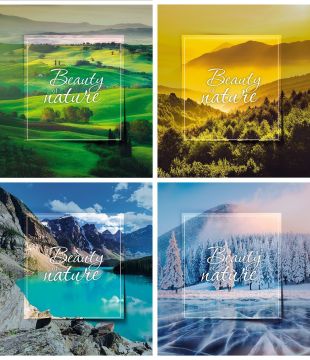 Тетрадь 96л А5 клетка скоба Природа Creativiki 4/32
