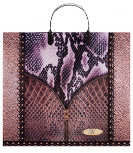 Пакет с пластмассовыми ручками (40х33+10) Змейка 10/50