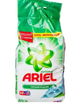 Порошок стиральный Ариэль 9кг Горный родник автомат 1/1