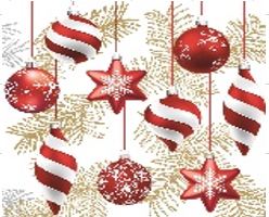 НГ Салфетки (33х33) 3-сл Игрушки на золотом (20) 1/15