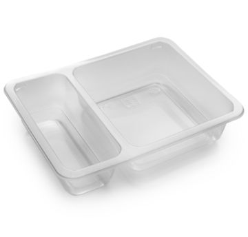 Ланч-бокс ПП под запайку/крышка 2-сек К-190х144х45Г 2/30 прозрачный ПолиЭР 50/300