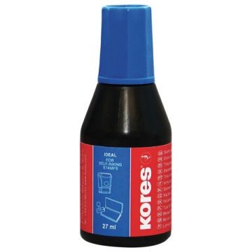 Штемпельная краска синяя 28 мл на водно-масляной основе KORES 1/1 