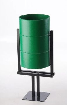 Урна металлическая стационарная ЭКО 30л зеленая 1/1 