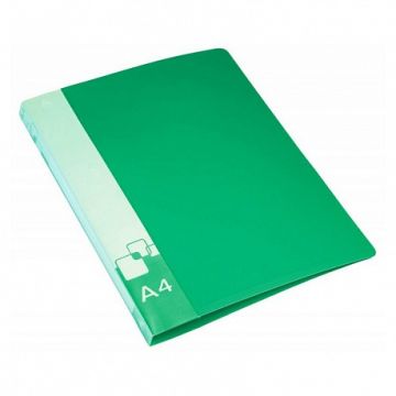 Папка на 2 кольца БЮРОКРАТ 27мм цвет зеленый 0,7мм внутр карман 1/20