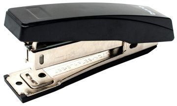 Степлер №10 до 15л пластик с антистеплером черный BURO 1/12