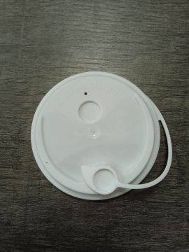 Крышка для ПП стаканов d 80 мм с питейником флип-топ белая 40/1200 