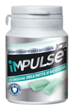 Продукты, Impulse ICE жевательная резинка эвкалипта и ментол 56 г 1/24