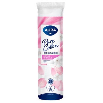 Ватные диски (120шт) косметические AURA 1/35