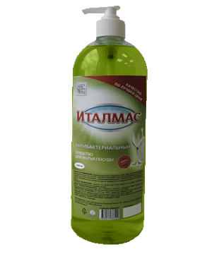 Средство жидкое для мытья посуды 1л с дозатором Антибактериальный Италмас 1/15