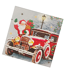 НГ Салфетки (33х33) 3-сл Дед Мороз приехал (20) 1/12