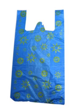 Пакет Майка ПНД Звезды синяя (31+16)х55-17 КП 100/500