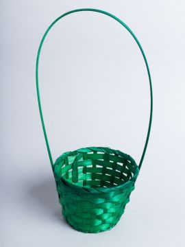 Корзина плетеная 28х13х9,5см зеленая бамбук 1/1