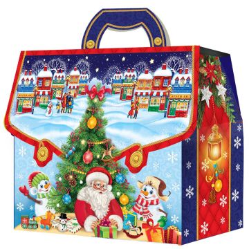 НГ Коробка до 1,8кг 232х110х200 Портфельчик-Елочка 1/60