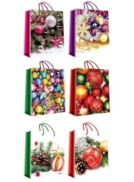 НГ Пакет подарочный ламинированный (26х32х10) Новый год Классика 1/20