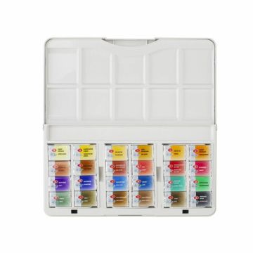 Краски акварельные 24цв  художественные кюветы 2,5 мл пенал Санкт-Петербург 1/15 