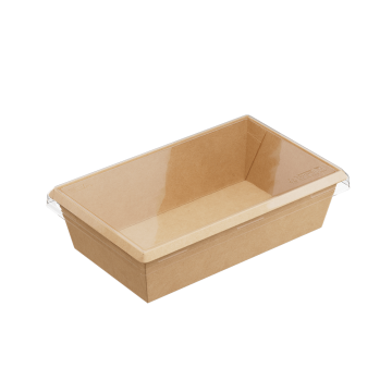 Крышка для контейнера 800мл 120х200мм OneClick прозр плоская 1EA 50/300