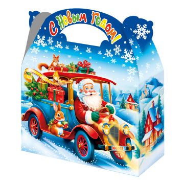 НГ Коробка до 1,5кг 220х90х220 НГ мчится 1/140