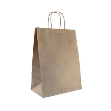 Пакет бумажный крафт с кручеными ручками 320х200х370 200/200