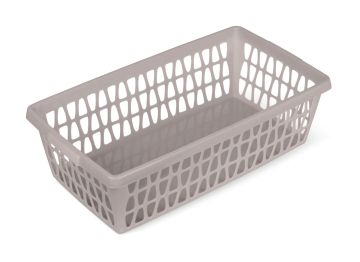 Корзина 250х140х70мм коричнево-серая Велетта 1/38