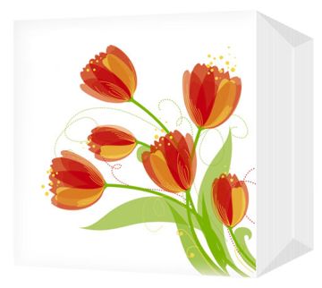 Салфетки (24х24) 1-сл Тюльпаны (100) 1/30