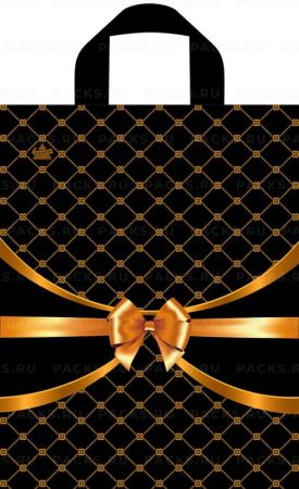 Пакет с петлевой ручкой (28х35)-55 Золотые сети Тико 50/700