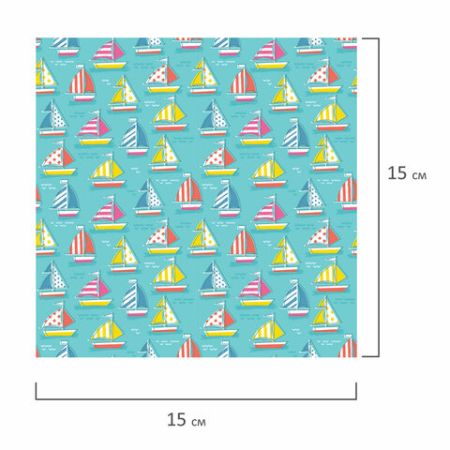 Цветная WASHI-бумага д/декора ЛЕТО, 15*15см, 12л 6 дизайнов, рисовая бумага, ОСТРОВ СОКРОВИЩ (вывод)