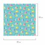 Цветная WASHI-бумага д/декора ЛЕТО, 15*15см, 12л 6 дизайнов, рисовая бумага, ОСТРОВ СОКРОВИЩ (вывод)