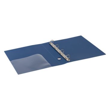 Папка на 4 кольца BRAUBERG Стандарт 40мм синяя до 300 листов 0,9мм 1/10/60 (Клиент)