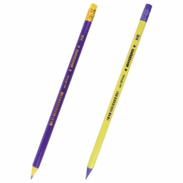 Карандаш ч/гр НВ пластиковый корпус ассорти с резинкой Юнландия 1/100