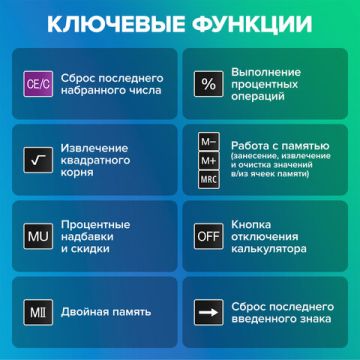 Калькулятор настольный BRAUBERG COLOR-12-BKPR (206x155мм) 12разр черно-фиолет 1/20/40 (Клиент)