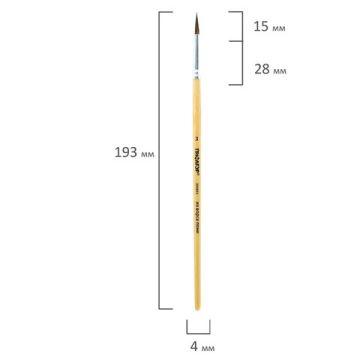Кисть пони круглая №3 Пифагор 1/30/2400