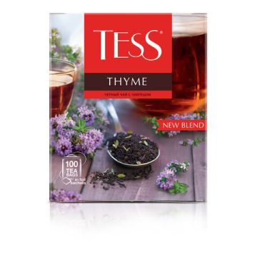 Продукты, Чай ТЕСС Thyme черный чабрец и цедра лимона 1,8*100 пакет 1/9