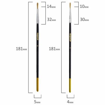 Кисти 15шт Пони 9шт Синтетика 4шт Щетина 2шт плоские круглые ПИФАГОР 1/24/96 (Клиент)