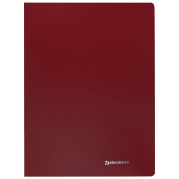 Папка с пластиковым скоросш. BRAUBERG Office красная до 100 листов 0,5мм 1/12 (Клиент)