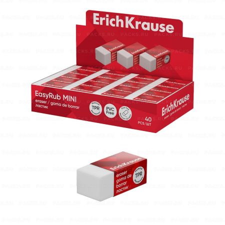 Ластик 32х15х12 ErichKrause EasyRub Mini 1/40/1440