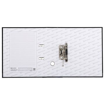 Папка-регистратор А4 75мм BRAUBERG с уголком, черная с покрытием из полипропилена 1/20 (Клиент)