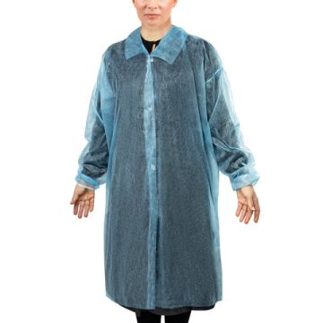 Халат на липучках голубой одноразовый ХL (10шт) снаблайн 1/10 (Клиент)