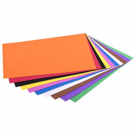 Пористая резина/фоамиран А4, 1 мм ОСТРОВ СОКРОВИЩ 10 л, 10 цв, яркие цвета, 661696