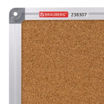 Доска пробковая 45х60см для объявлений алюмингевая рамка BRAUBERG 1/1 (Клиент)