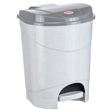 Ведро 19л с крышкой и педалью мусорное серое IDEA 1/4 (Клиент)