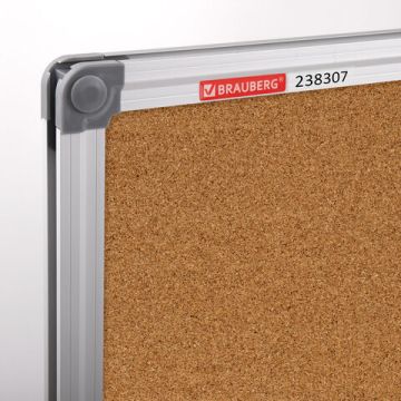 Доска пробковая 45х60см для объявлений алюмингевая рамка BRAUBERG 1/1 (Клиент)